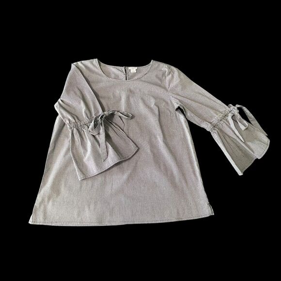 J Crew Women's Black and White Plaid Blouse Top SZ/ M - Picture 8 of 16